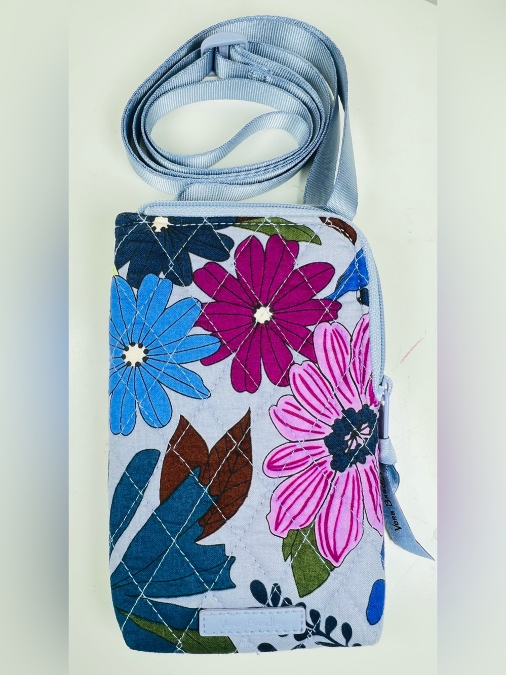 Vera Bradley Scattered Wildflowers RFID Mini Cellphone Crossbody Purse